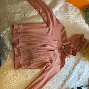Pink zip up jacket with sparkles